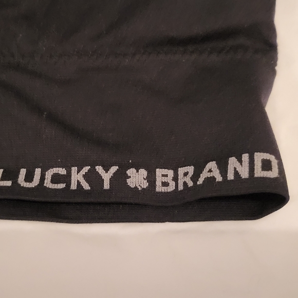 New Lucky Brand Sports Bra Medium  BLACK stretch Design - Picture 2 of 4